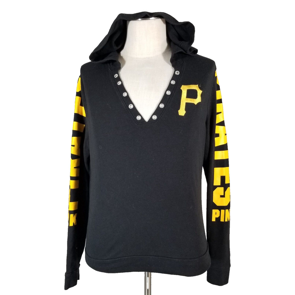 Pink Victoria's Secret Pittsburgh Pirates hoodie sweater women's medium black
